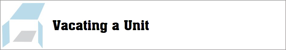 Vacating a Unit